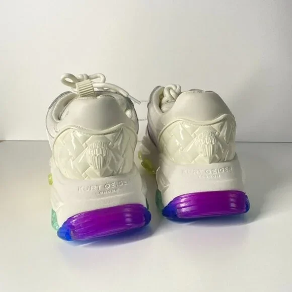NWOT Kurt Geiger London Lettie Rainbow Platform Sneakers, size 36.5 - Picture 6 of 11